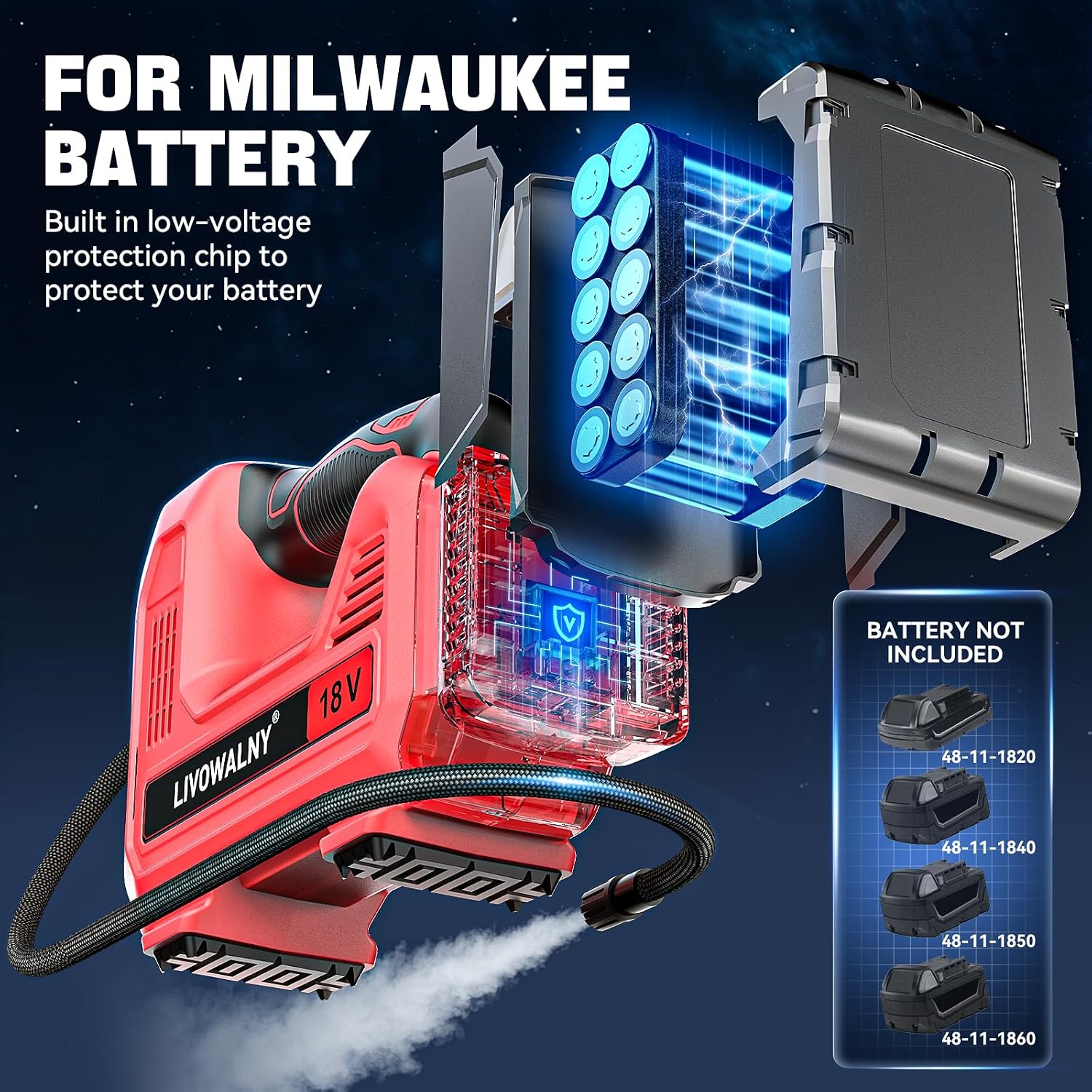 Thumbnail 5 de LIVOWALNY Cordless Tire Inflator 160 PSI