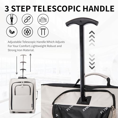 Thumbnail 4 de Flymax 56x45x25 Cabin Bag: Lightweight 57L Hand Luggage for EasyJet and More
