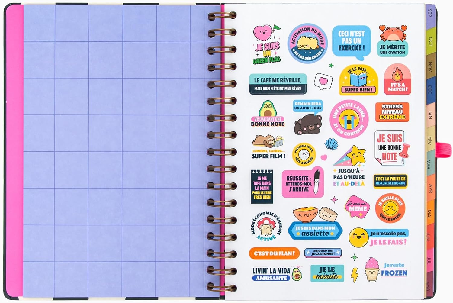 Detalle 2 de Agenda Mr. Wonderful 2026-27 Hebdomadaire – Je commence et on verra bien