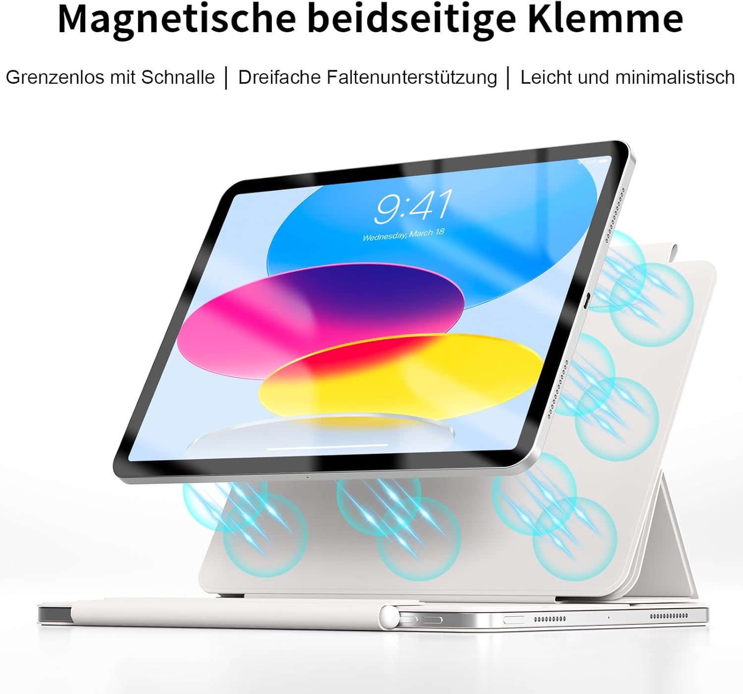 Thumbnail 2 de SZPSGC Magnetische Hülle für iPad (A16) 11/10. Generation – Magnetisch, Zwei-Wege-Ständer und Auto-Ruhen/Wecken