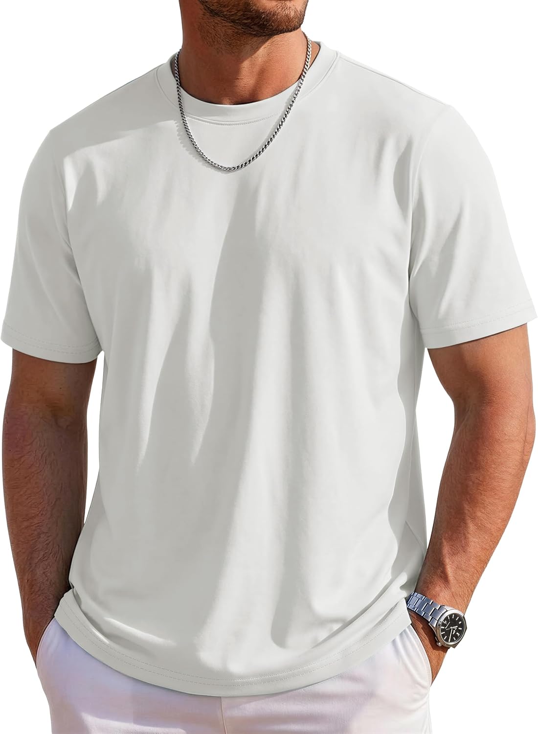 Detalle de MAGCOMSEN Men's Sun Protection T-Shirt UPF 80+
