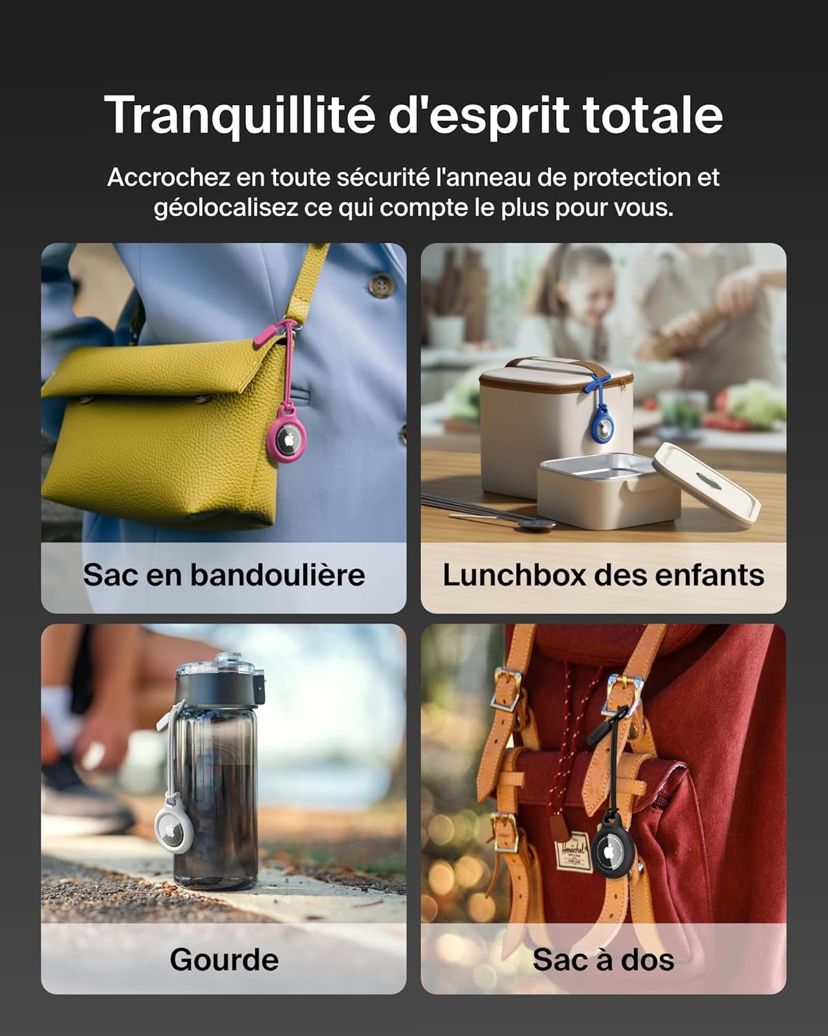 Thumbnail 2 de Belkin Anneau de protection pour AirTag — noir
