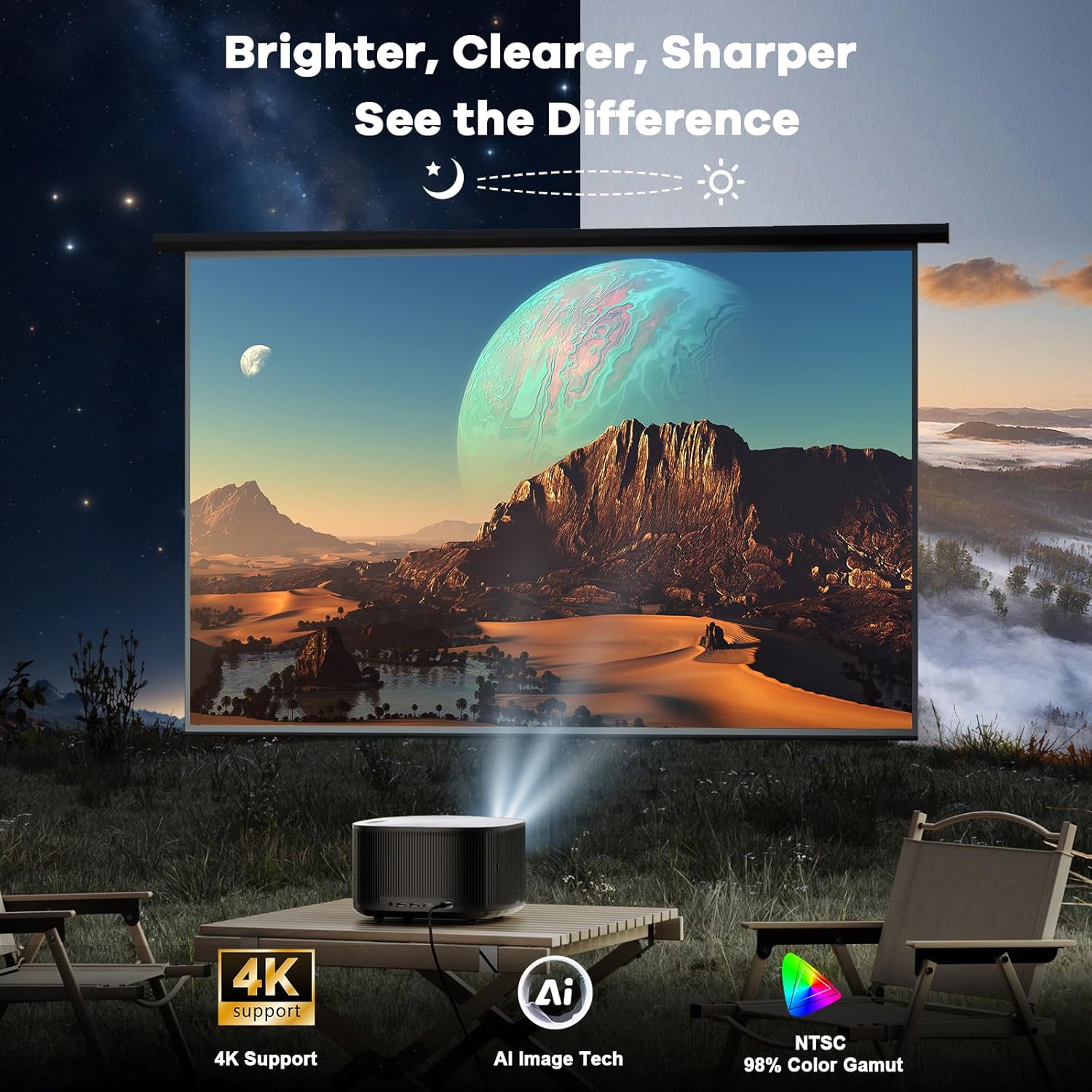 Thumbnail 2 de ONOAYO ONO5Pro 2.0 4K projector 3000 ANSI 📽