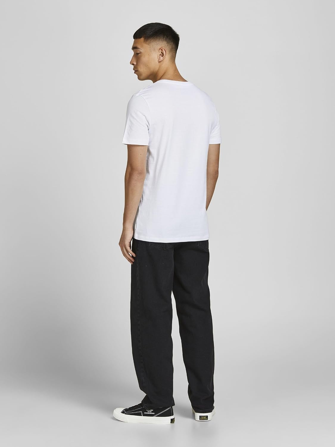 Detalle de JACK & JONES Jjeorganic Basic Tee Ss O-neck 3pk Mp – tre T-shirts med rund hals