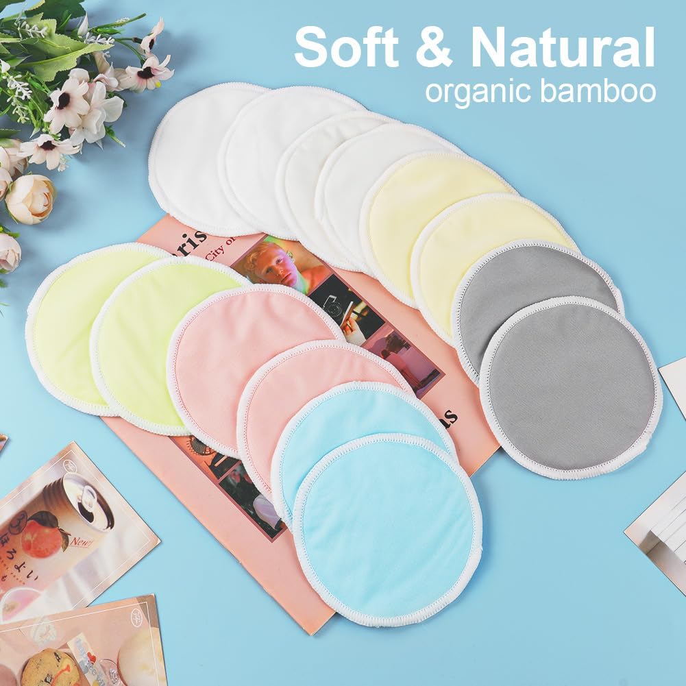 Thumbnail 4 de Aolso 14PCS Coussinets d'allaitement en Bambou Bio – réutilisables, absorbants et lavables