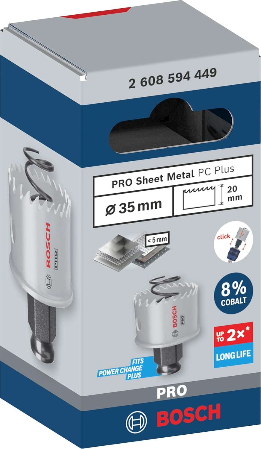 Detalle de Bosch PRO Sheet Metal Power Change Plus 35 mm Hole Saw for Steel