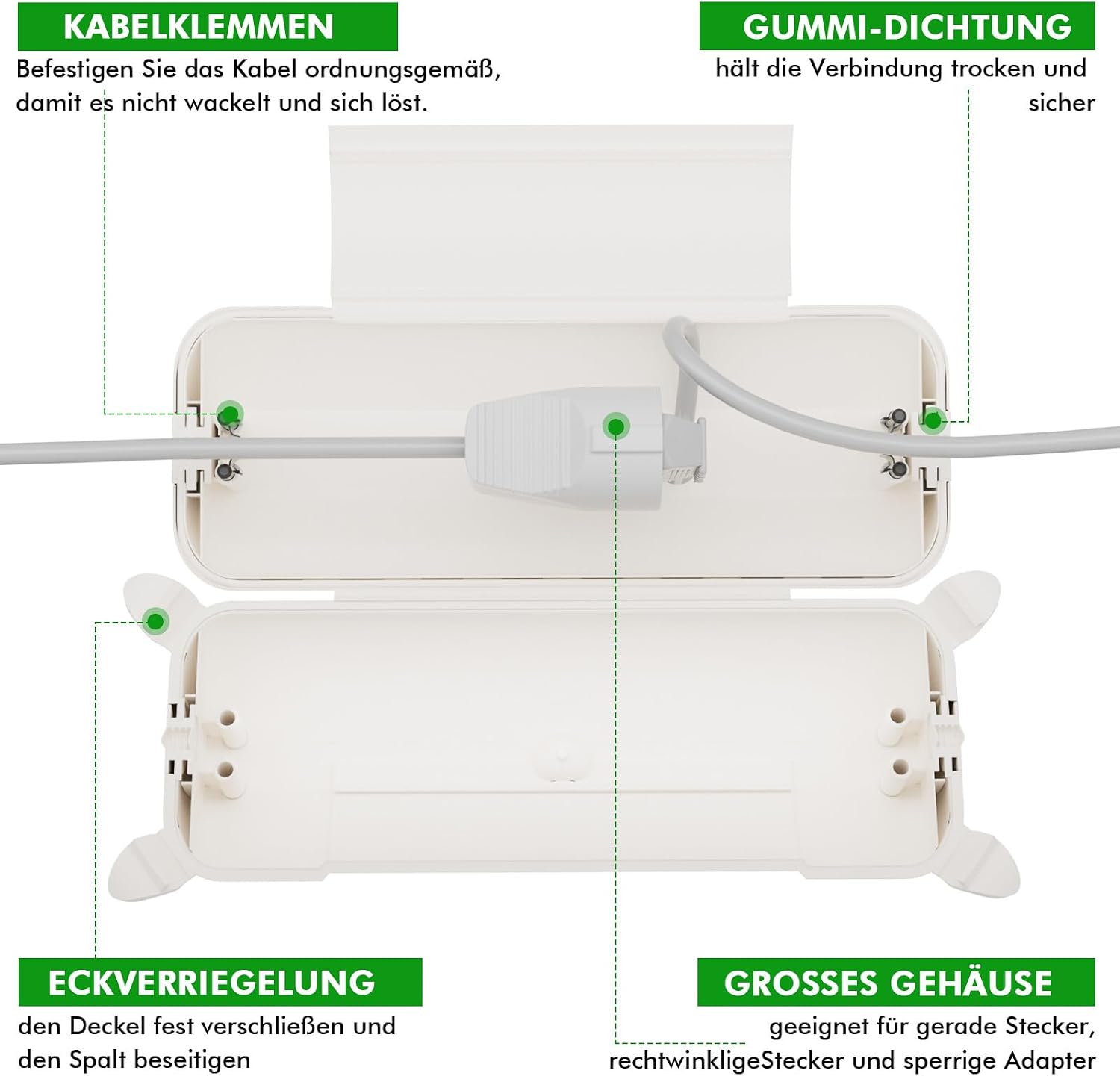 Detalle de Restmo Kabelbox 290 mm wasserdicht 🔌