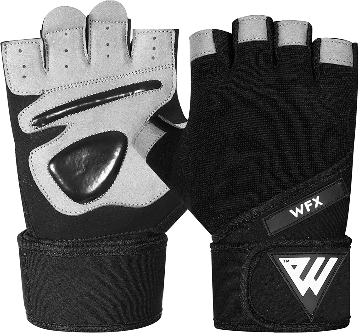 WFX Guanti da palestra con supporto polso imbottito