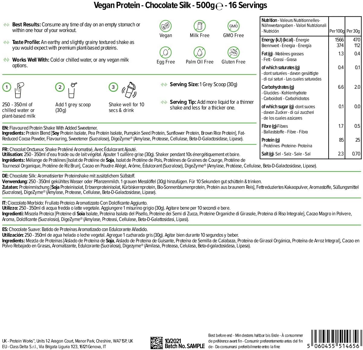 Thumbnail 4 de Protein Works - Proteína Vegana 100% Plantas - Chocolate 🌱