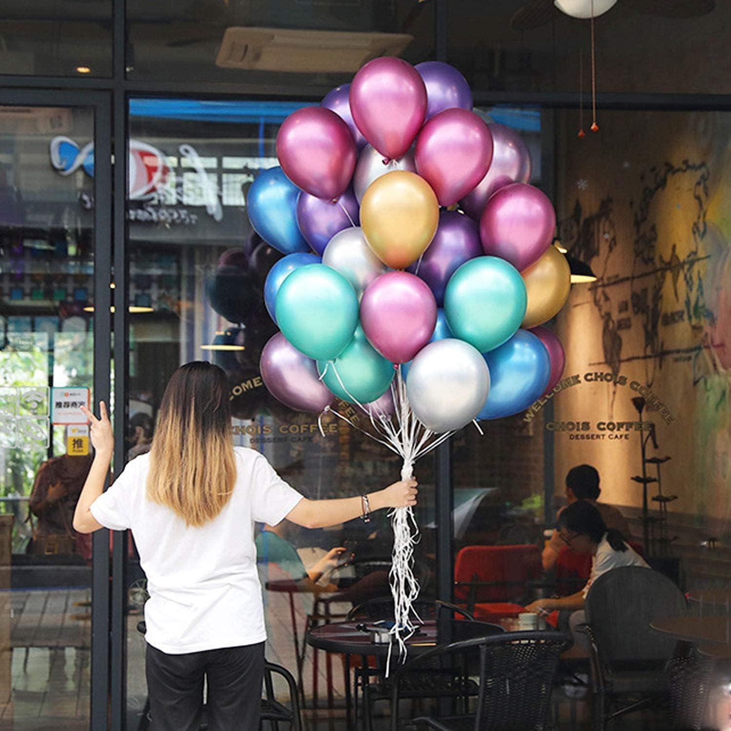 Detalle de XEANCO Balloons - 50 Pcs 10 Inch Latex Party & Wedding Balloons for Decoration