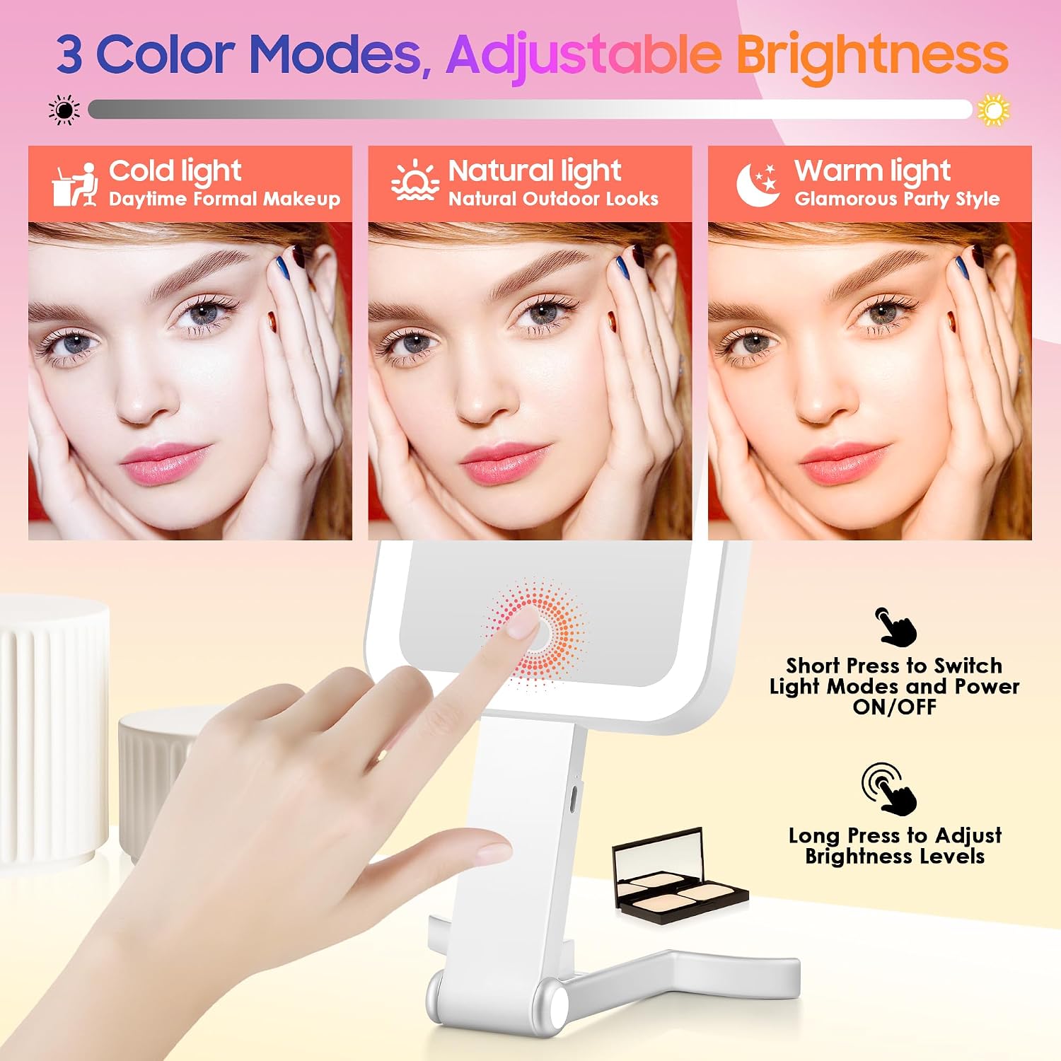 Detalle 2 de GOMIPURU Magnifying Travel Mirror 30X