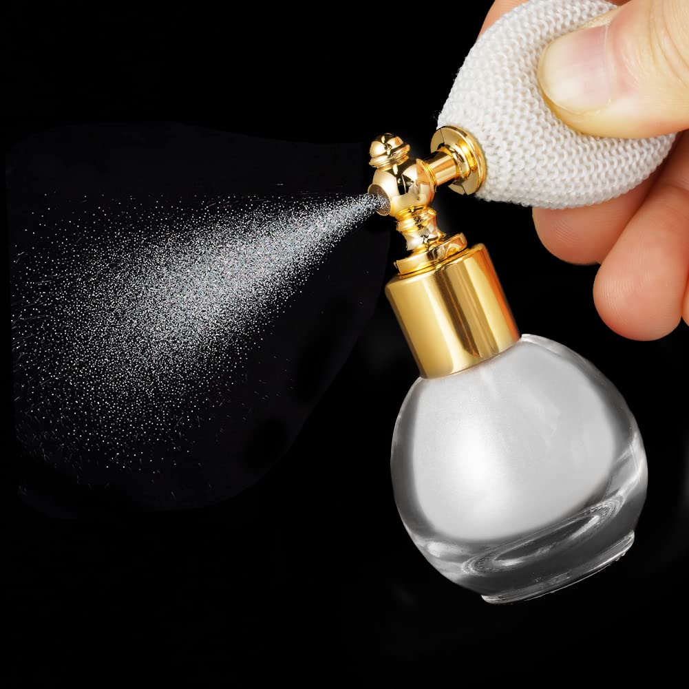 Detalle de AOOWU Glitzer Spray (Silber) – Glitterspray für Face & Body für Party, Rave und Bühne