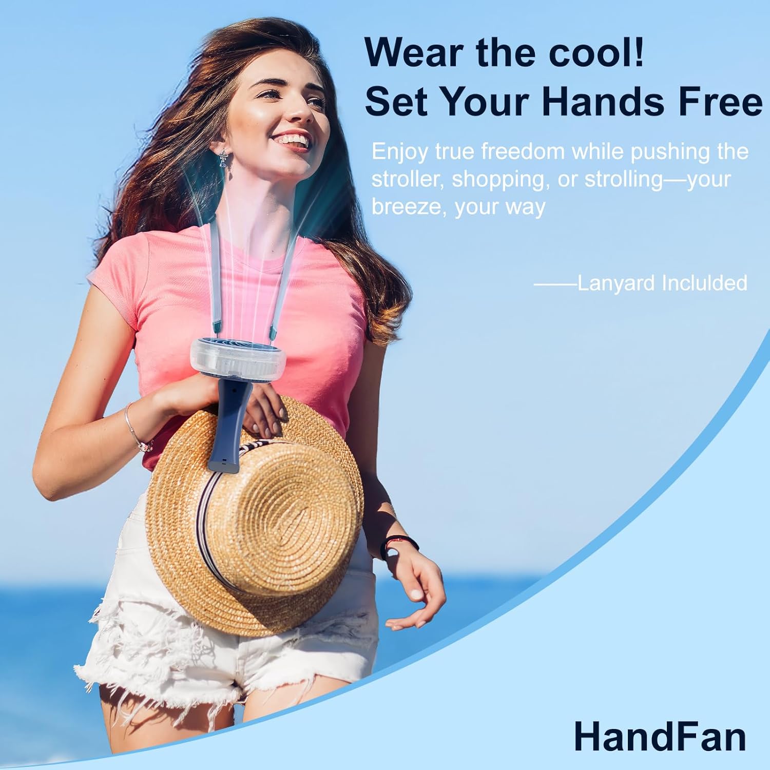 Thumbnail 6 de HandFan Upgraded Portable Handheld Misting Fan with Rechargeable Battery (Royal Blue)