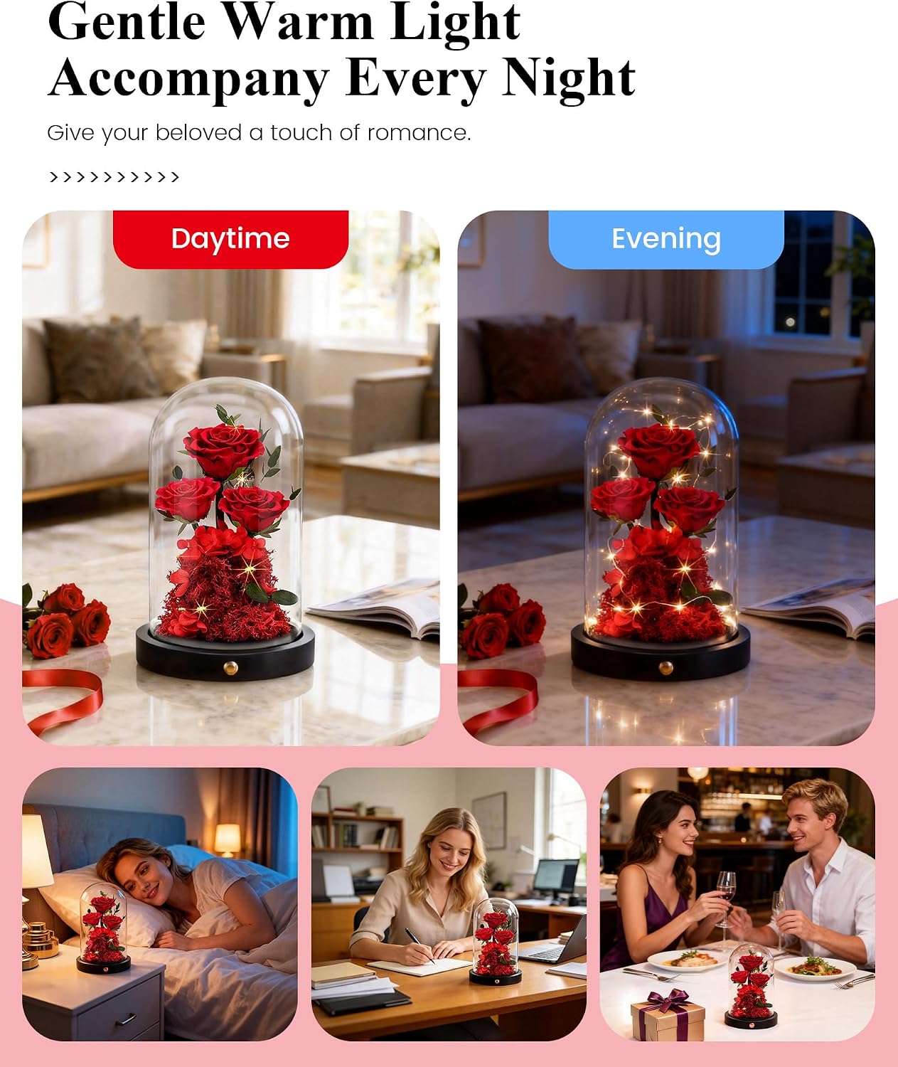 Thumbnail 5 de Agrul Valentines Day Flowers Forever Preserved Roses 2–3 yrs 🌹