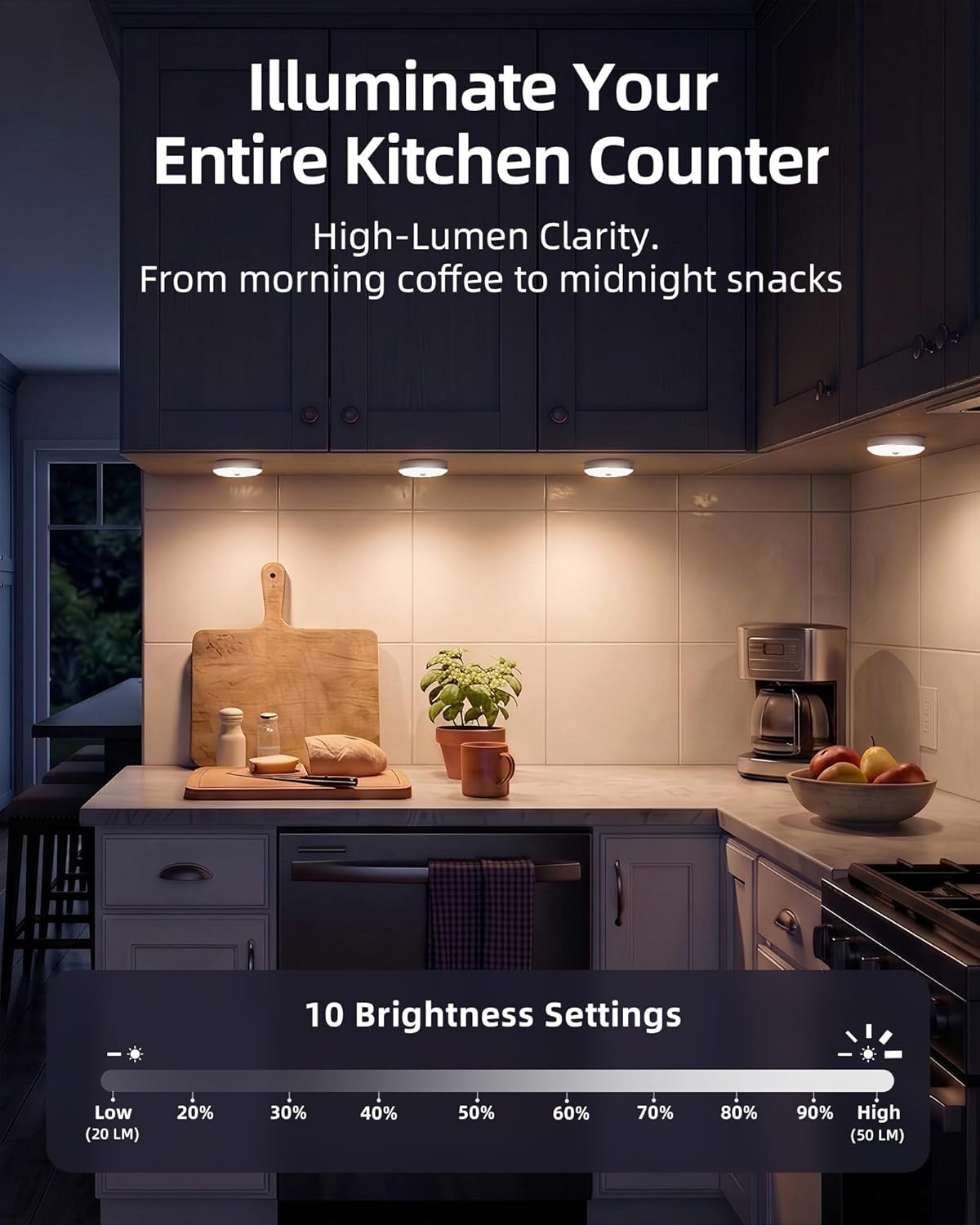 Detalle de EZVALO 6-Pack Under Cabinet Light with Remote
