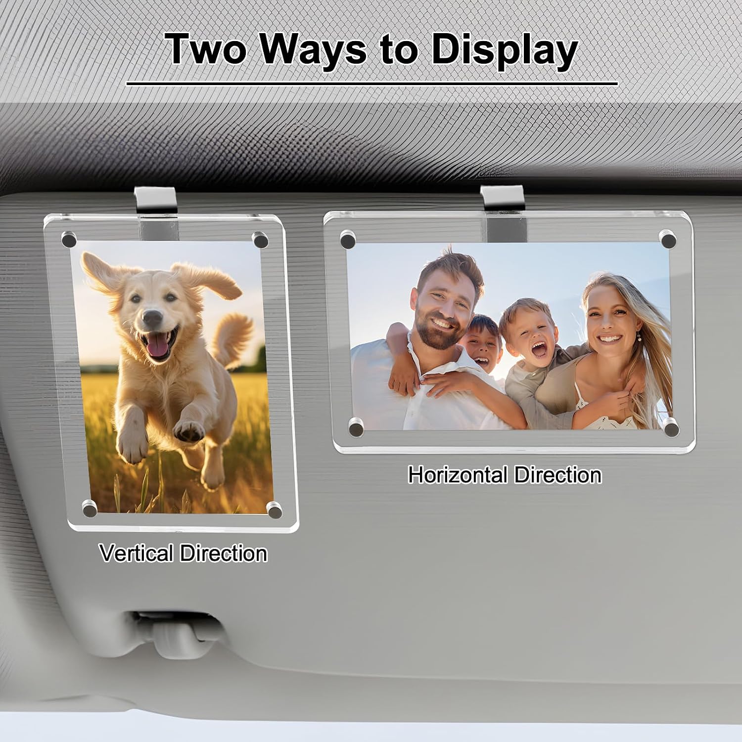 Thumbnail 2 de Koongloong 2PCS Car Picture Holder 3.14x4.72 Inch