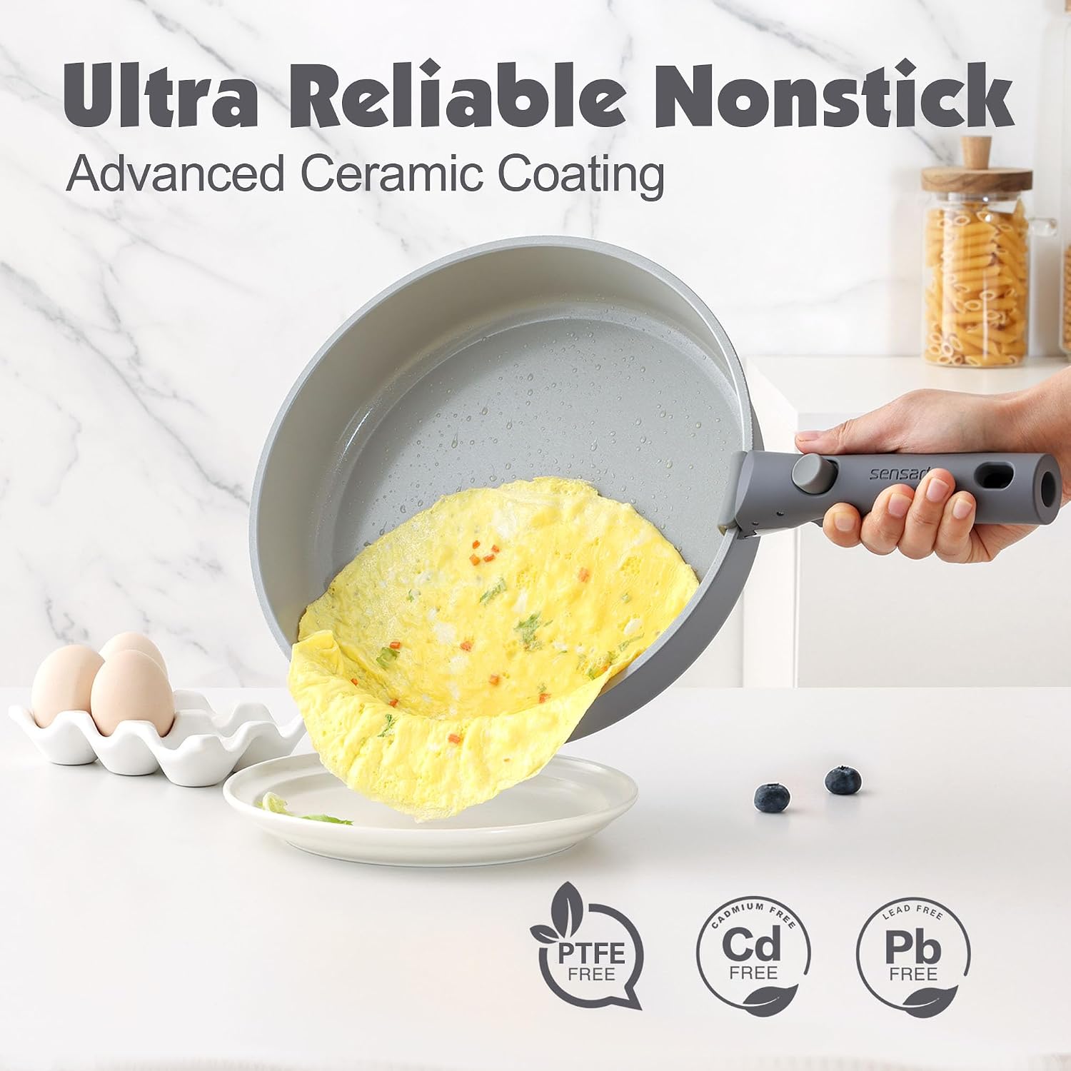 Detalle 2 de SENSARTE 24-Piece Ceramic Cookware Set