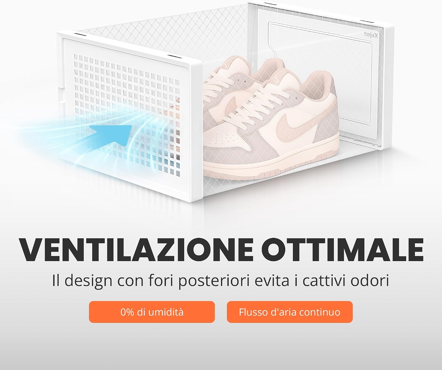 Thumbnail 6 de JUPPLIES Scarpiera Modulare Trasparente Salvaspazio – Set da 12 Scatole Porta Scarpe Impilabili