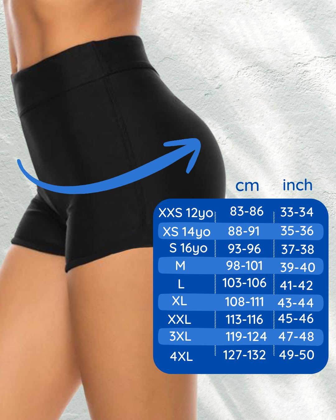 Thumbnail 4 de NoBlood boxer de bain menstruel à taille haute (XXS à XXL) – short lavable pour piscine, mer et plage