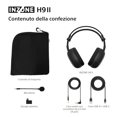 Thumbnail 11 de Sony INZONE H9 II, cuffie gaming wireless con audio spaziale 360° e ANC