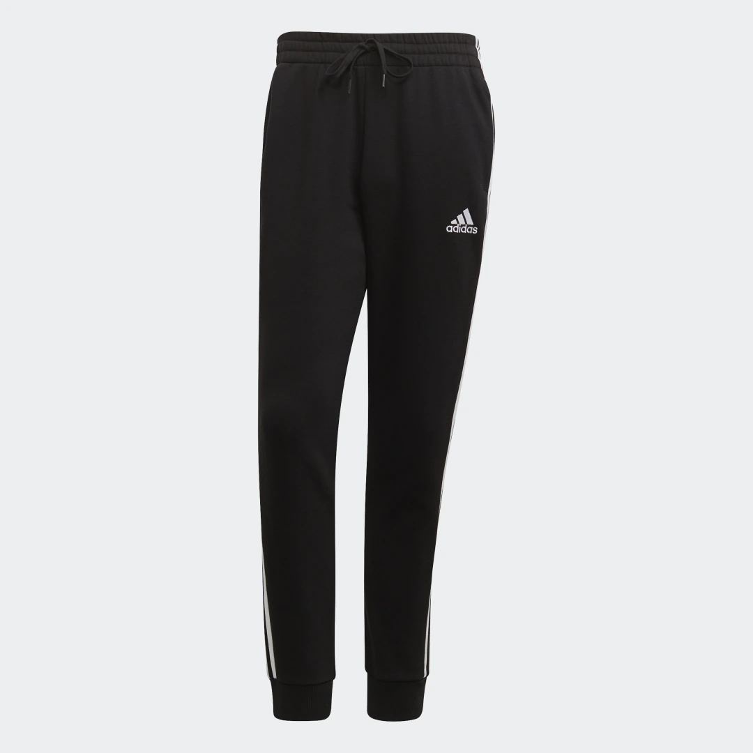 Detalle de Pantalón Essentials Fleece Tapered Cuff 3 bandas de Adidas