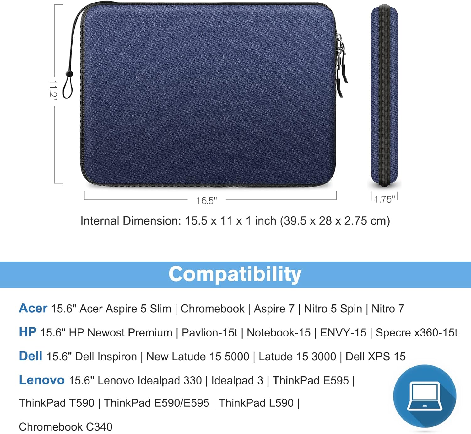 Thumbnail 2 de FINPAC Laptop Tasche 15,6 Zoll Hardshell