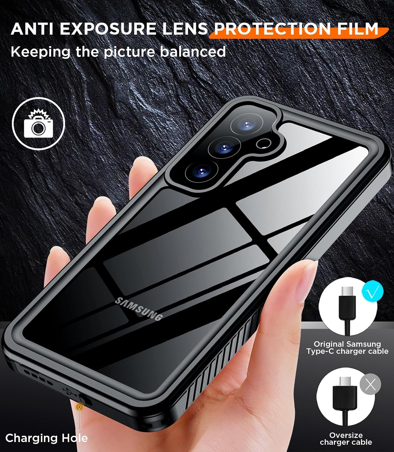 Thumbnail 5 de Temdan Samsung Galaxy S25 FE Waterproof Case 6.7"