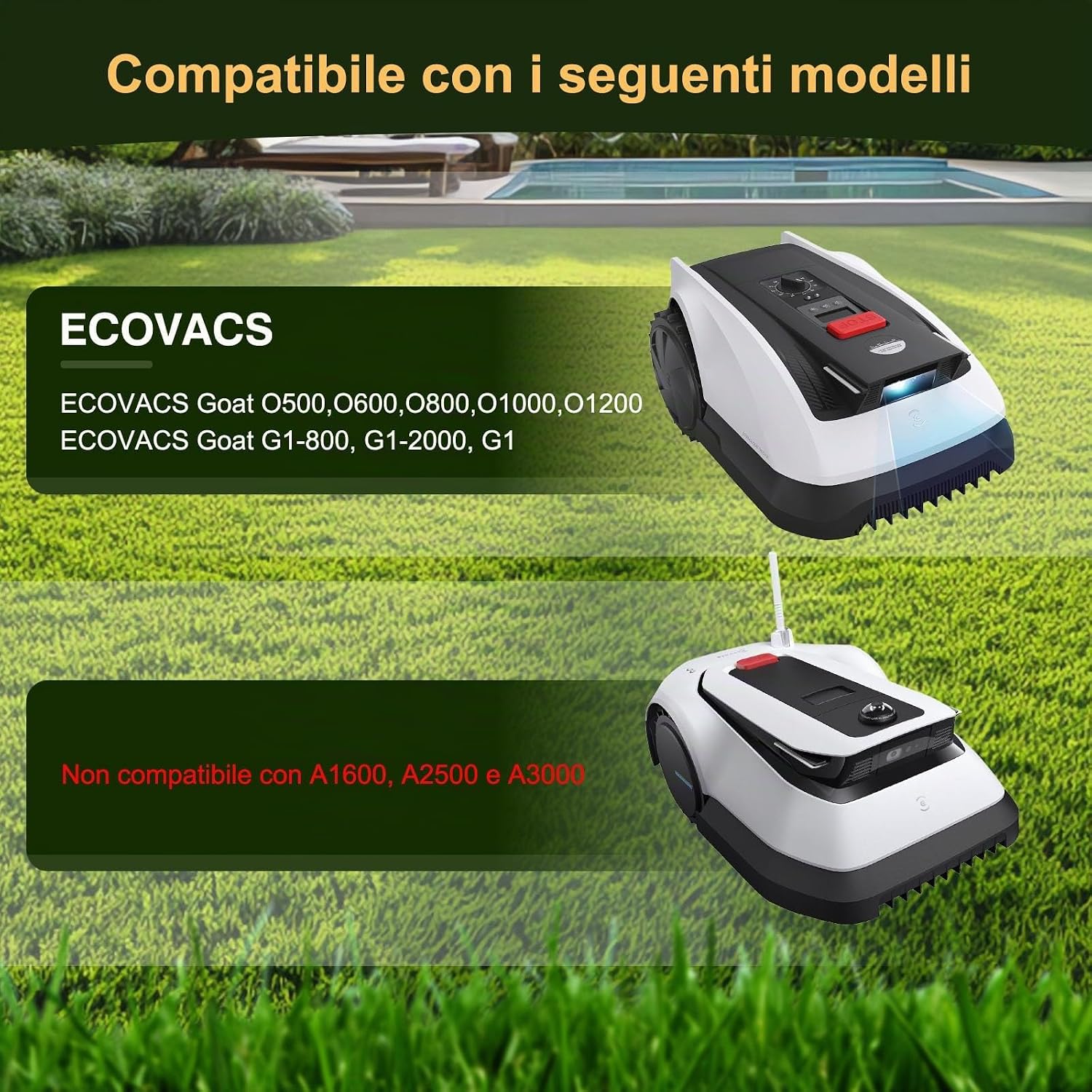 Detalle de FourShow Disco Lama + 6 Lame Compatibili con ECOVACS Goat O500, O800, O1200, G1-800, G1-2000, G1