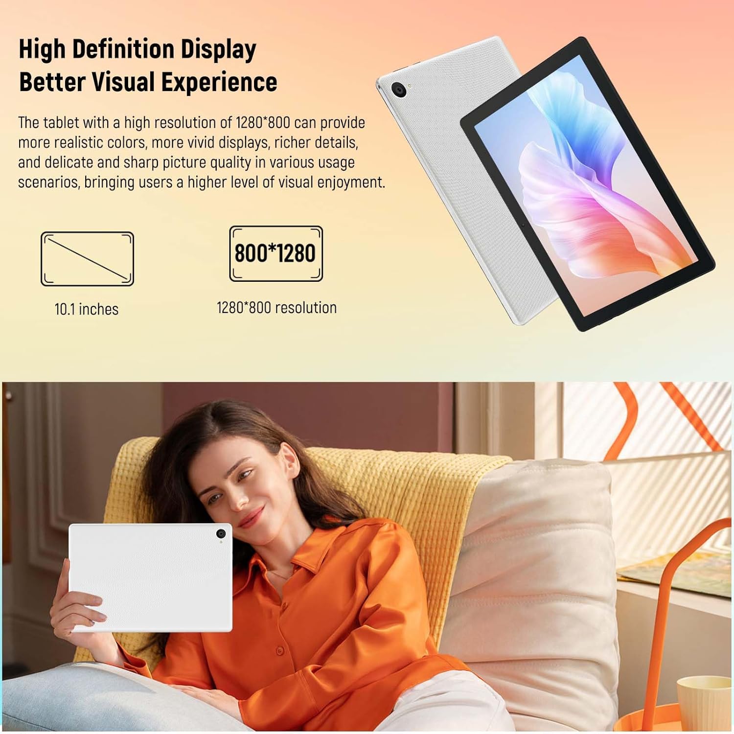 Thumbnail 5 de Byxsb 10-inch Android 15 Tablet with Octa‑Core, 20GB RAM and HD IPS Touchscreen (White)