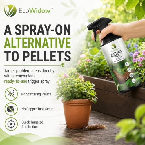 Detalle de EcoWidow Slug & Snail Repellent Spray – Triple Strength, Pet-Friendly Indoor/Outdoor