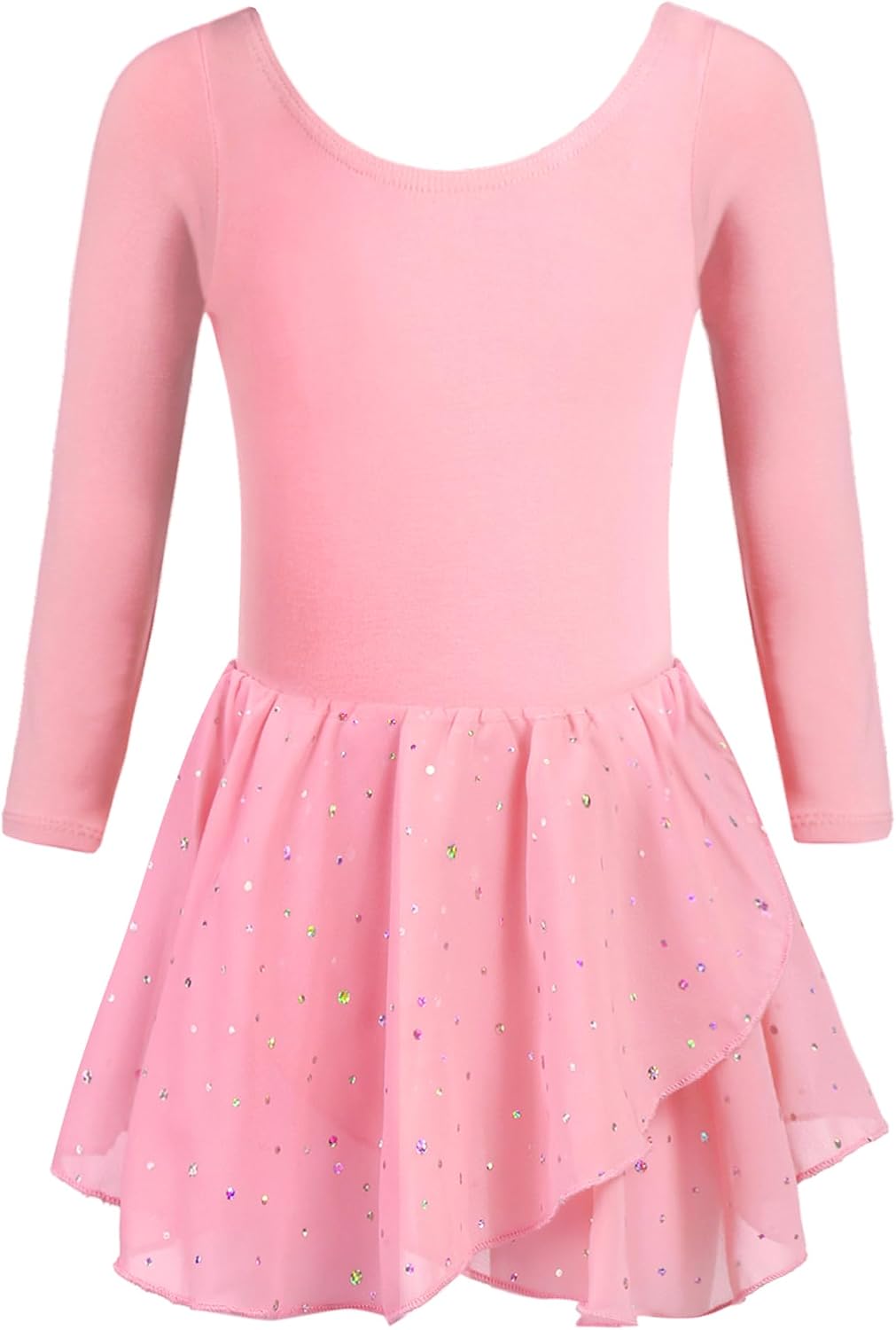 Detalle de Trudge vestito da balletto in cotone con maniche a volant e gonna tutu in chiffon