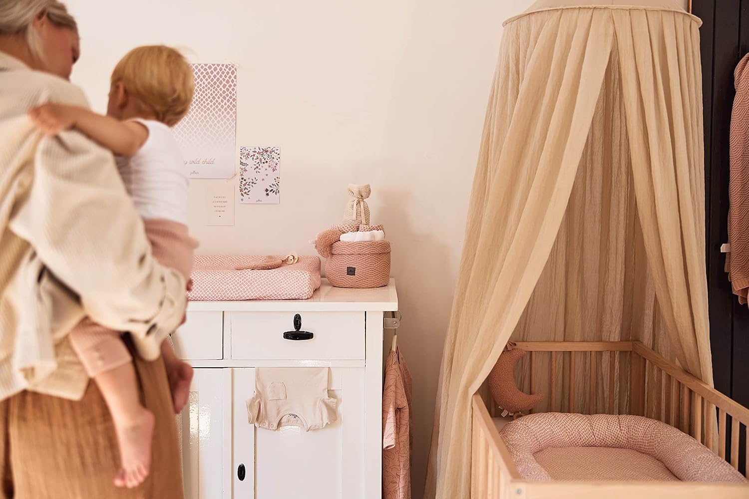 Thumbnail 3 de Jollein Baldachin Vintage Nougat (245 cm) – Betthimmel für Babybett, Beige