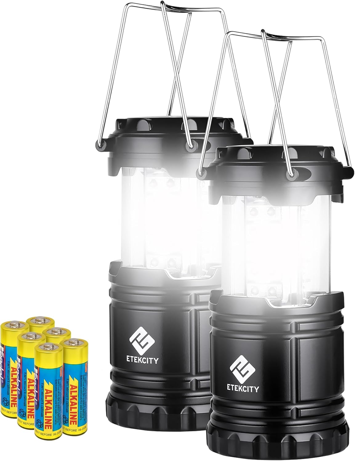 Detalle de Etekcity CL10-2 Pack LED Camping Lanterns, 154 Lumens, Collapsible, 2-Pack