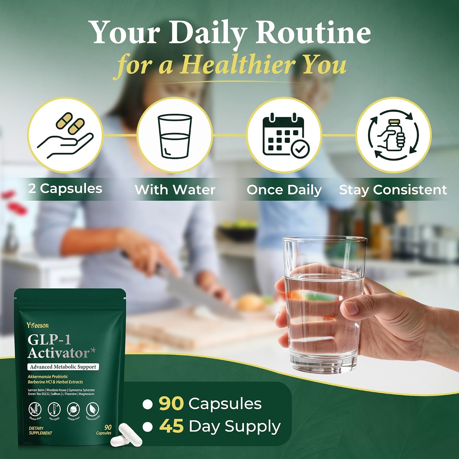 Detalle de GLP-1 Weight Management Capsules, 90 Count