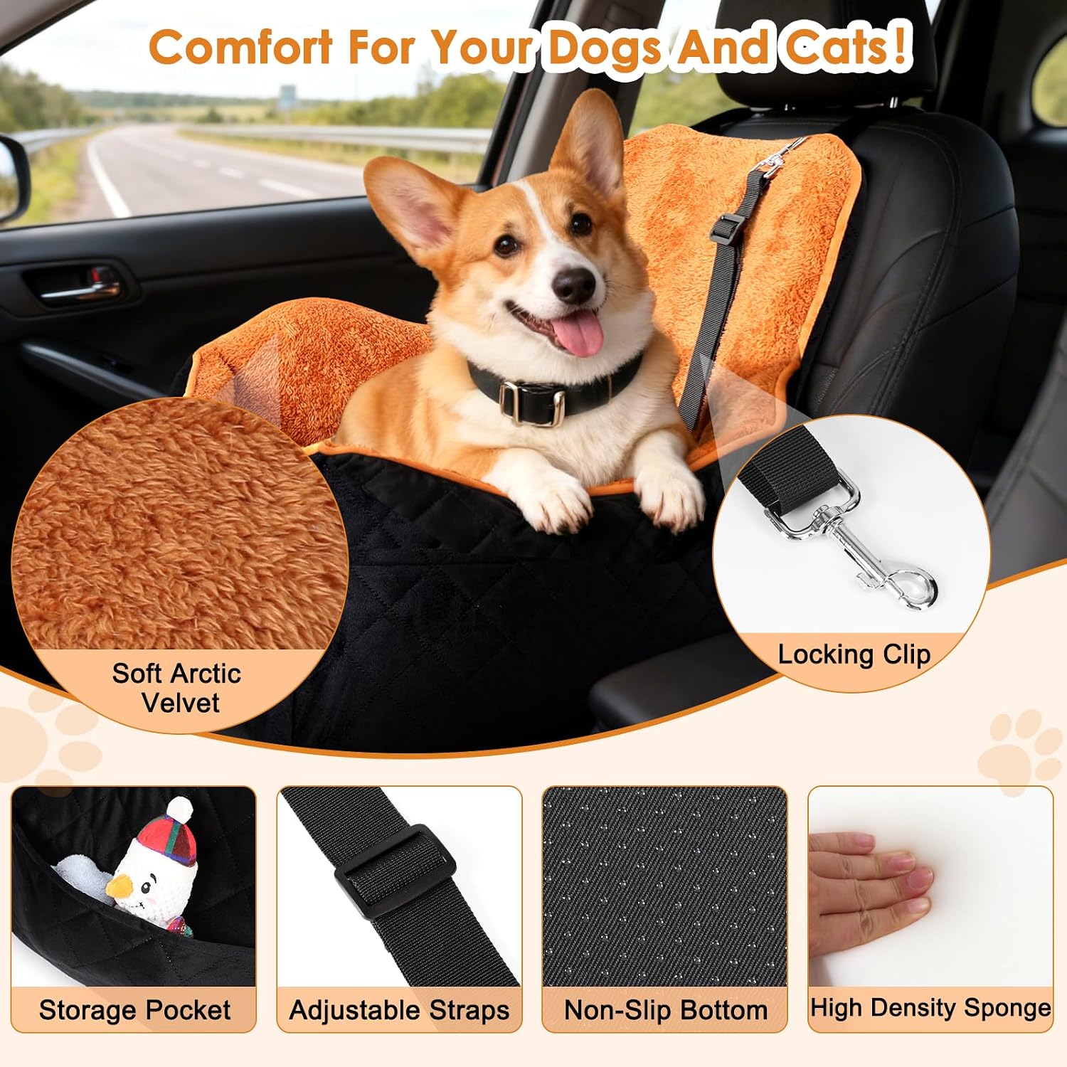 Detalle de Vivifying Dog Car Seat 10cm Booster
