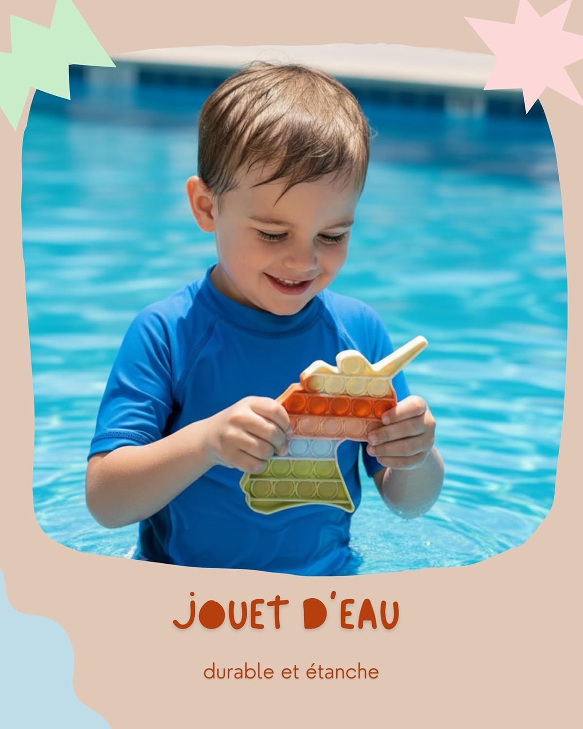 Detalle de Valino Jouet Pop-It Pastel – Fidget Toy étanche en silicone sans BPA