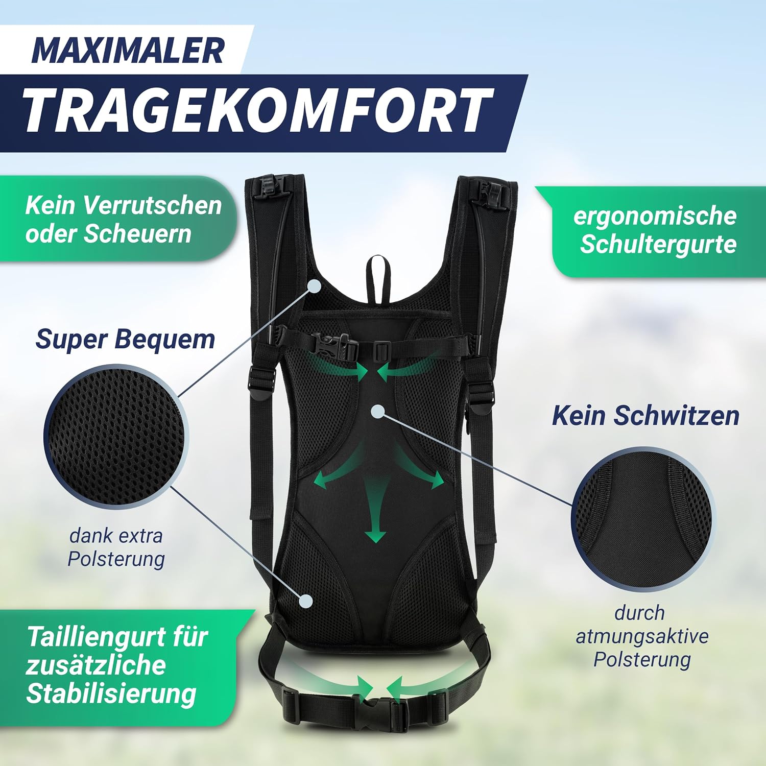 Thumbnail 5 de SASMO® Fahrradrucksack 6L Ultraleicht 350g