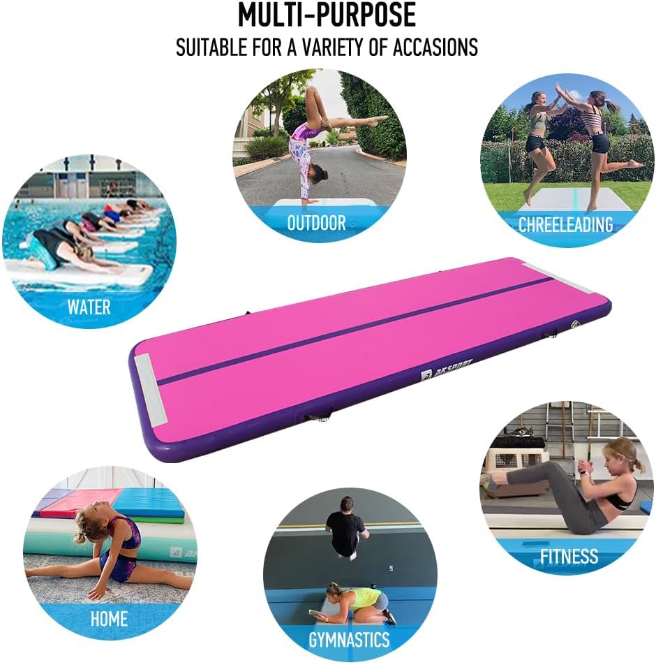 Thumbnail 4 de AKSPORT Gymnastics Air Mat Tumble Track: Inflatable Floor Mat for Home, Gym, and Training