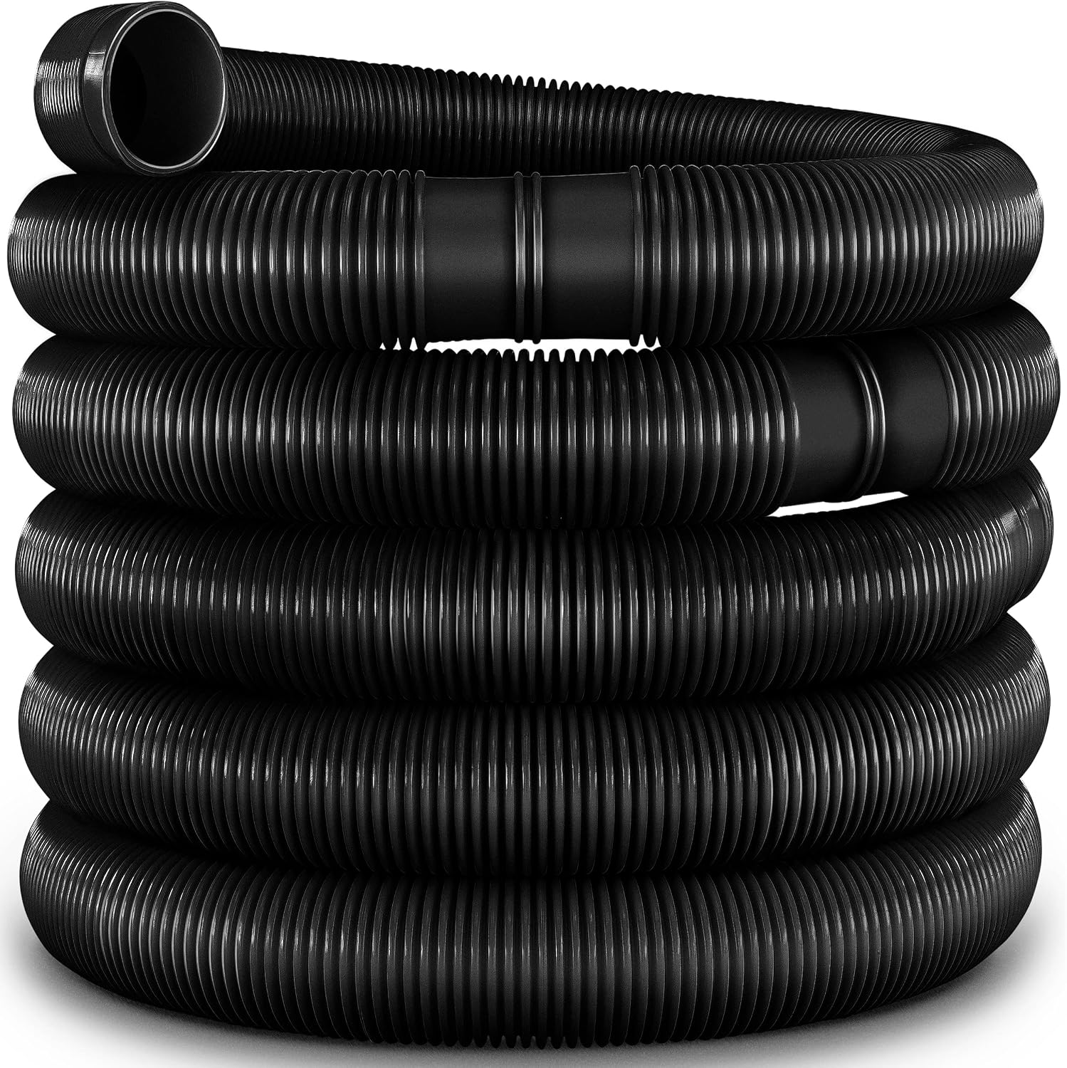 Detalle de tillvex TVPS zwembadslang 8 m, 38 mm, zwart met moffen