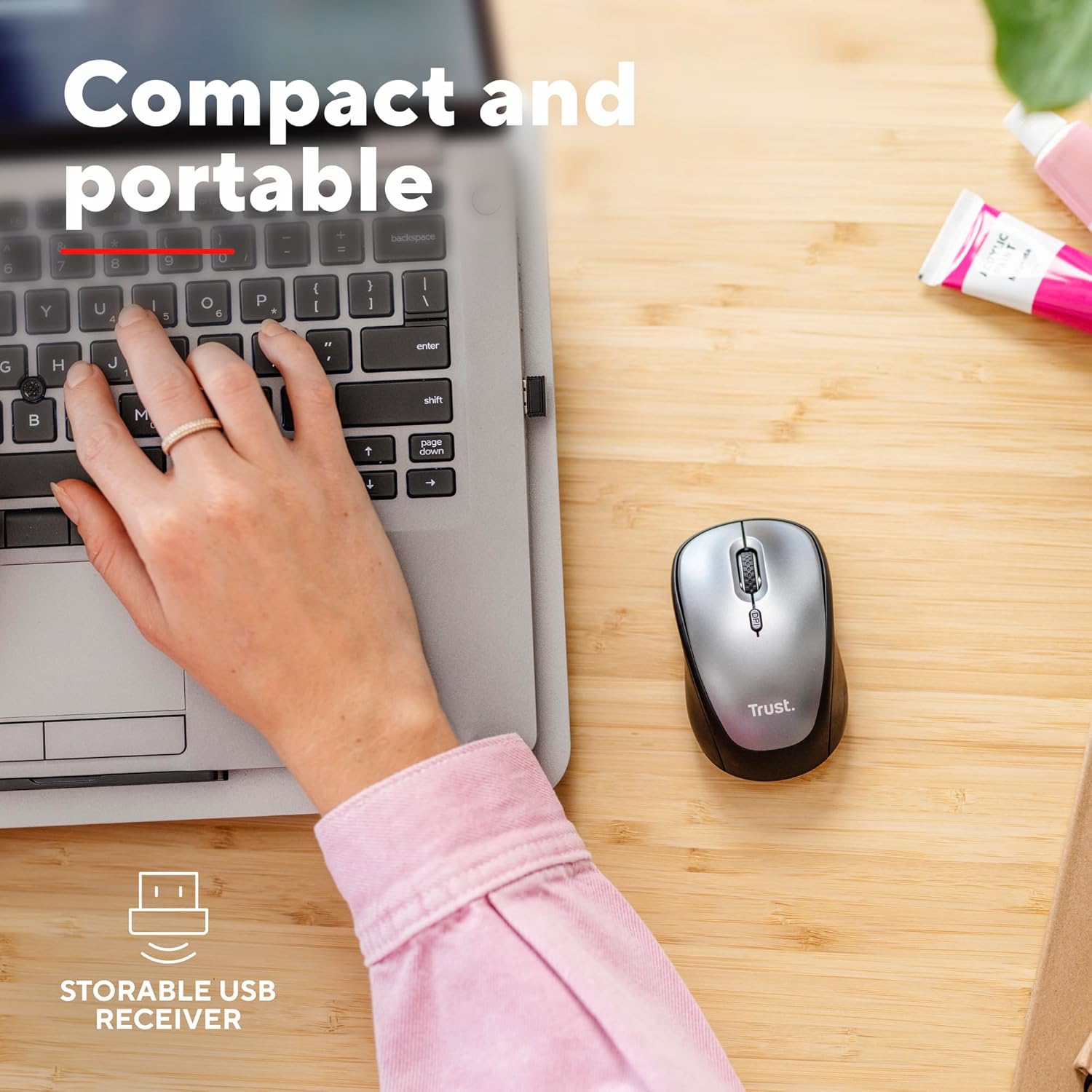 Thumbnail 4 de Trust Silent Wireless Mouse 800-1600 DPI