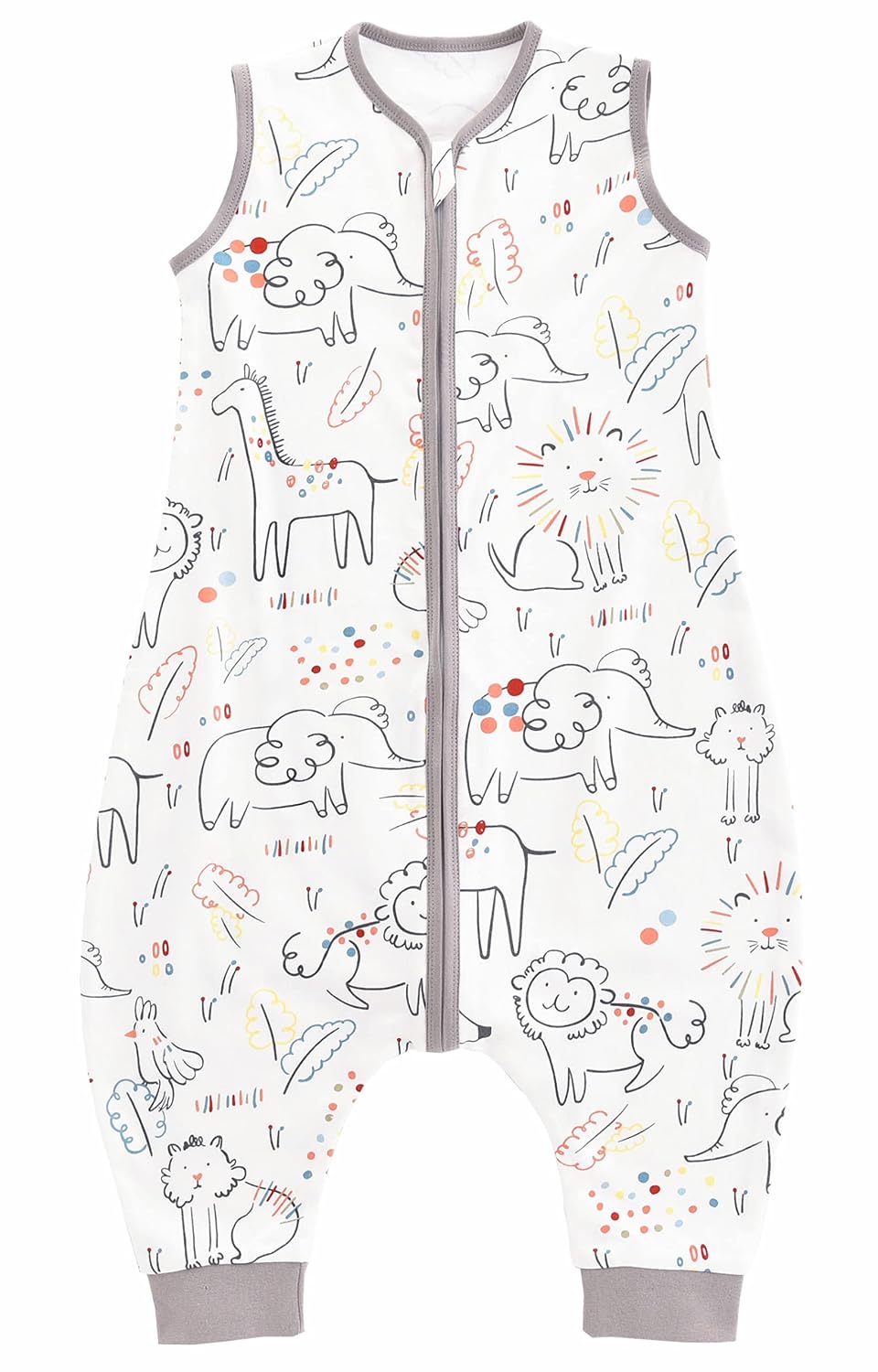 Detalle 2 de Chilsuessy 2er-Pack Baby-Schlafsack Sommer mit Füßen (0,5 Tog, 100% Baumwolle) – 70 cm