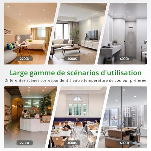 Detalle 2 de HOMEOW spots LED encastrables, lot de 20