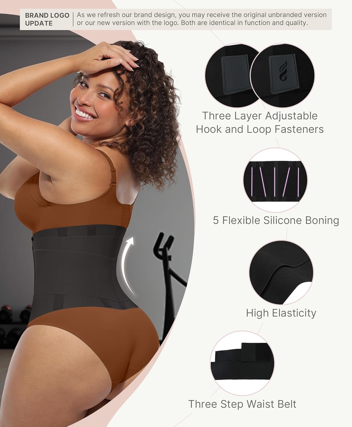 Thumbnail 1 de FeelinGirl Resilience Perspire waist trainer belt for tummy control (triple wrap, adjustable, breathable)