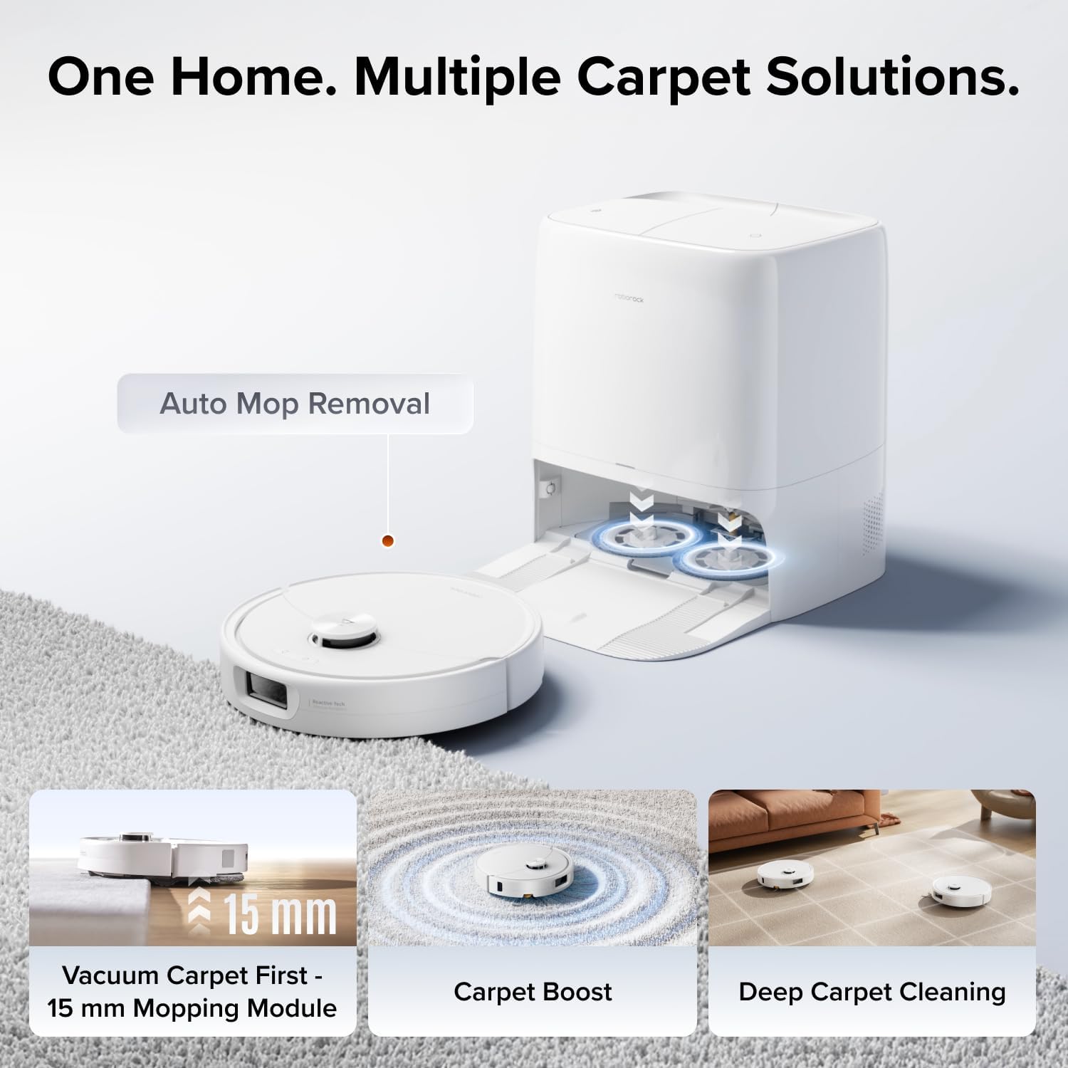 Detalle de roborock Qrevo 2 Pro Robot Vacuum and Mop, 20,000 Pa, FlexiArm Edge Cleaning