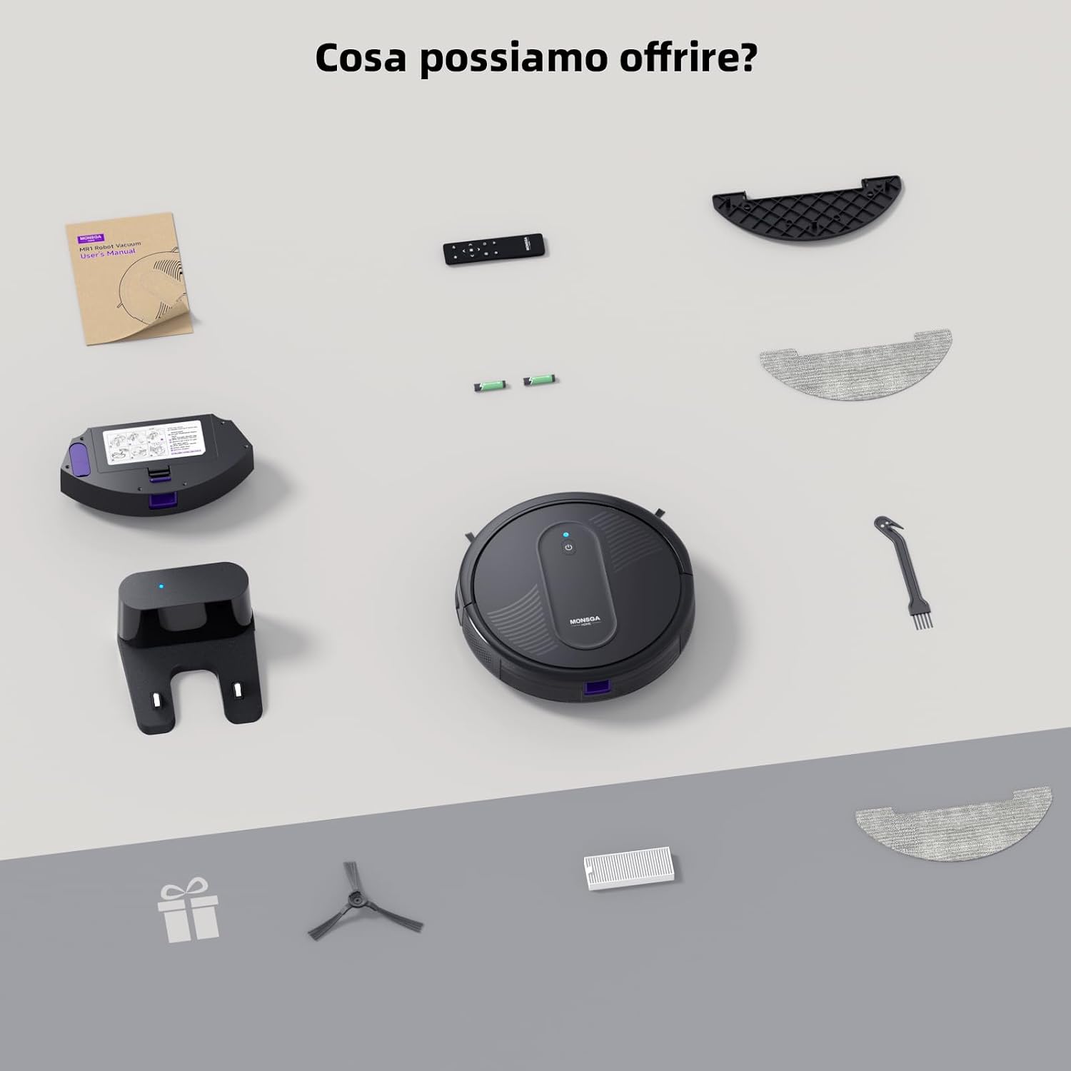 Thumbnail 6 de MONSGA Robot Aspirapolvere Lavapavimenti 3-in-1 (4000 Pa) con Controllo App, Alexa e Autonomia 140 min