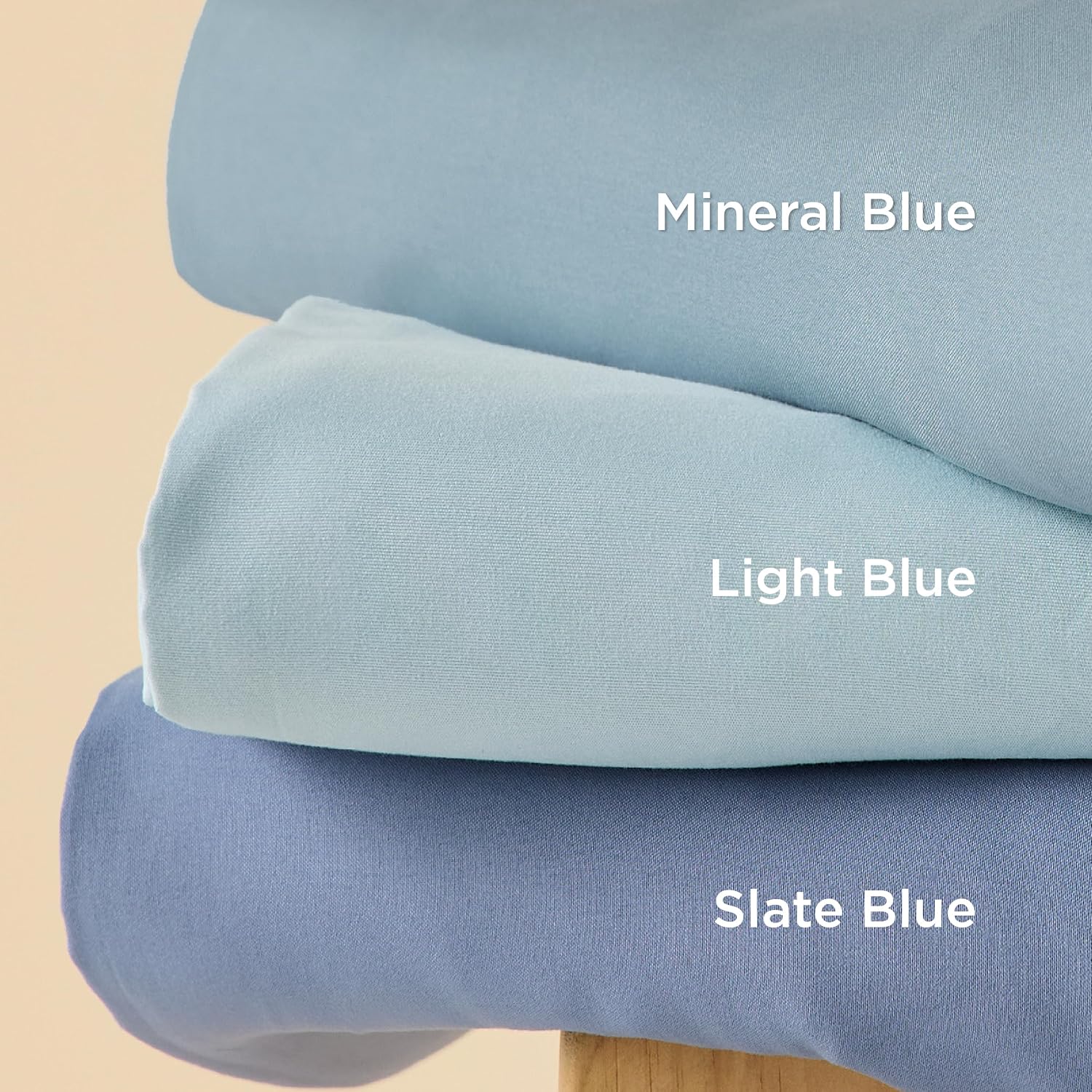Thumbnail 5 de Bedsure Duvet Cover Set-Solid, King Mineral Blue Microfiber with Zipper