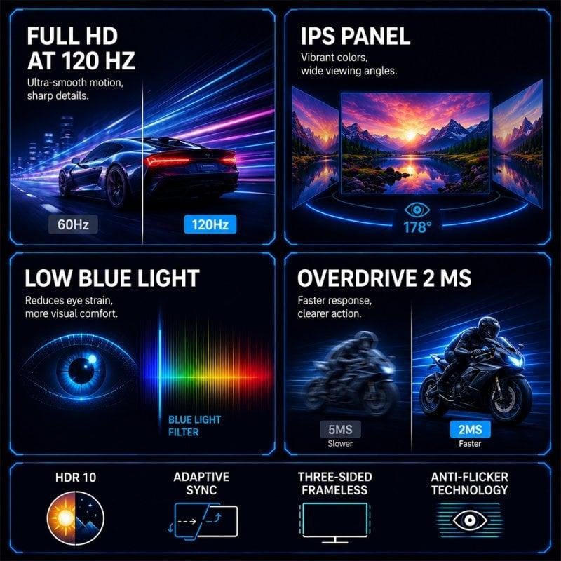Detalle 2 de Alurin CoreVision 120IPSLite 24" Full HD IPS 120 Hz FreeSync