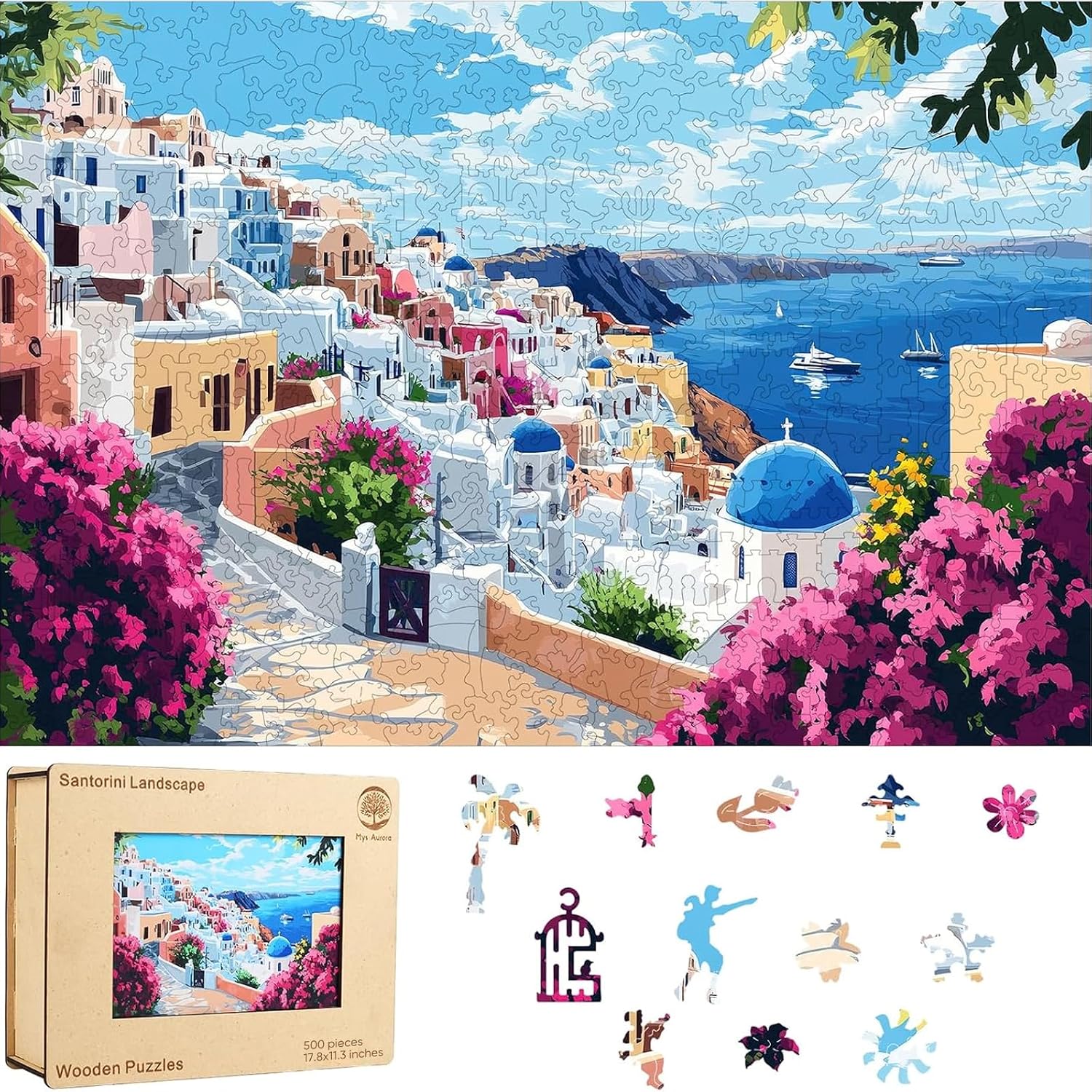 Detalle de Mys wooden puzzle, 500 pieces