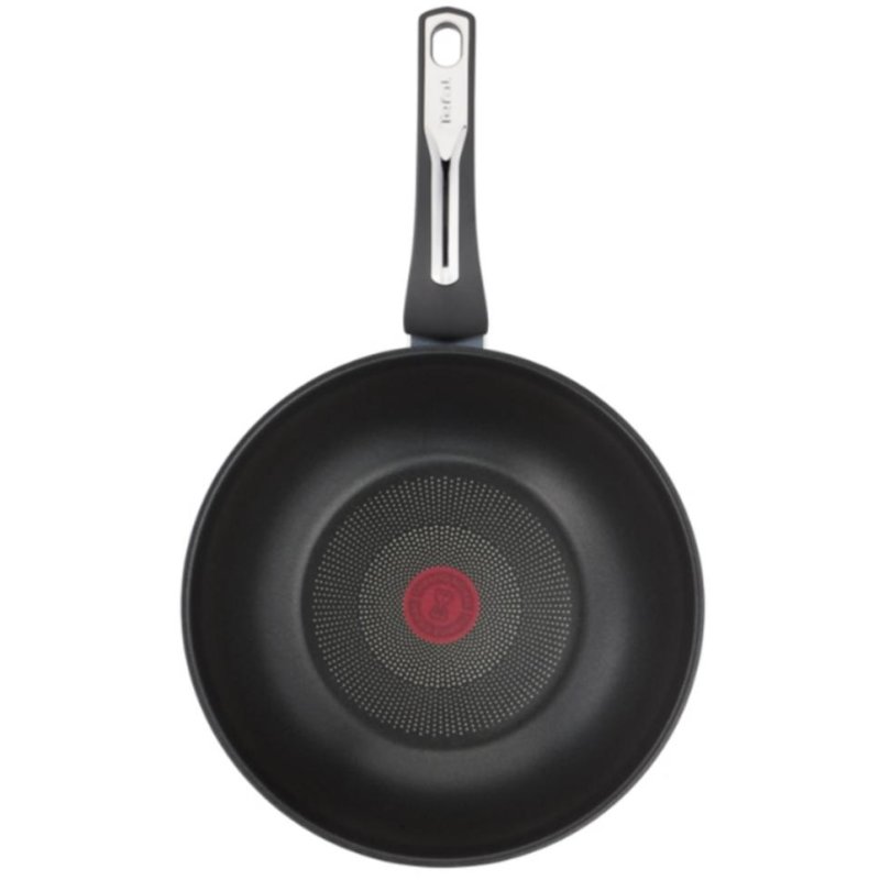 Detalle de Sartén wok Tefal Emotion 28 cm — Acero inoxidable Titanio, 3,6 L