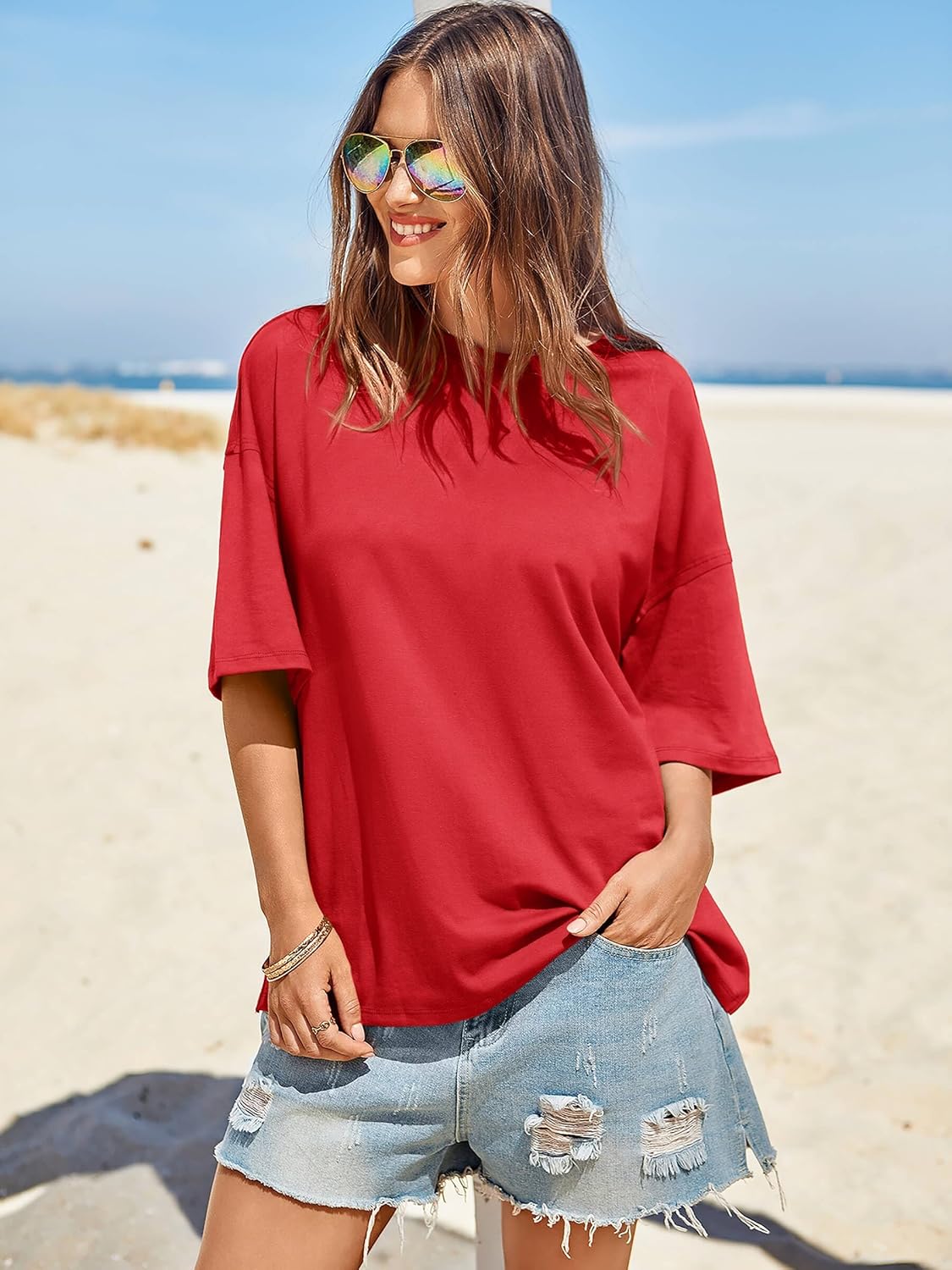 Thumbnail 2 de Tankaneo Oversized Summer T-Shirt Loose Fit